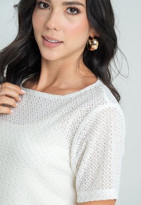 Vestido Malibu Tejido Blanco Ragged Pf12510396