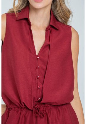 Enterizo Largo Katsiert Rojo Ragged Pf11530137