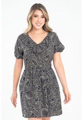 Vestido Corto Shena Negro Ragged Pf31511466