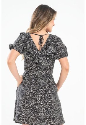 Vestido Corto Shena Negro Ragged Pf31511466