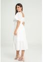 Vestido Midi Cotton Blanco Ragged Pf31511471 de Ragged