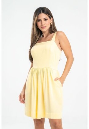 Vestido Corto Resort Amarillo Ragged Pf31511469