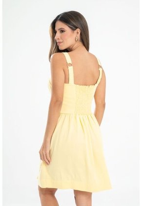 Vestido Corto Resort Amarillo Ragged Pf31511469
