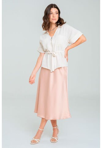 Falda Midi Satin Crudo Ragged Pf12320183 Ragged