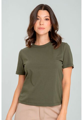 Camiseta Basica Manga Corta Verde Ragged Pf21120105 Ragged