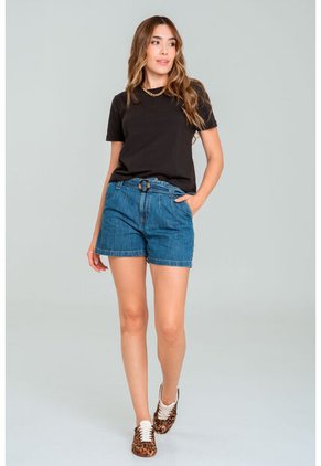 Camiseta Basica Manga Corta Negro Ragged Pf21120105