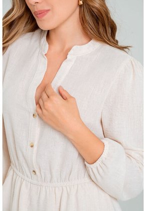 Vestido Summer Beige Ragged Pf11511406