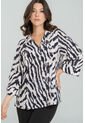 Blusa Animal Print Negro Ragged Pf11113045 de Ragged