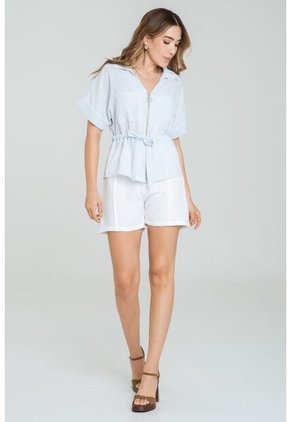 Camisa Safari Azul Ragged Pf11113026