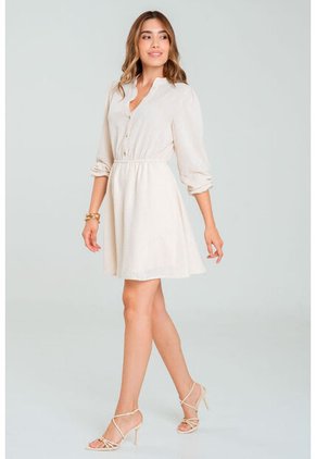 Vestido Summer Beige Ragged Pf11511406