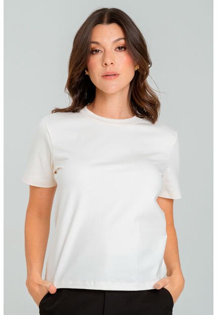 Camiseta Basica Manga Corta Blanco Ragged Pf21120105