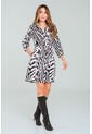 Vestido Animal Print Negro Ragged Pf11511417 de Ragged