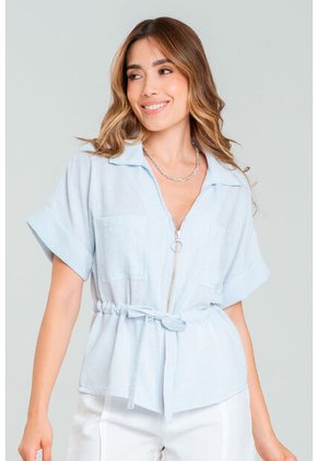 Camisa Safari Azul Ragged Pf11113026