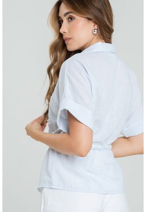 Camisa Safari Azul Ragged Pf11113026