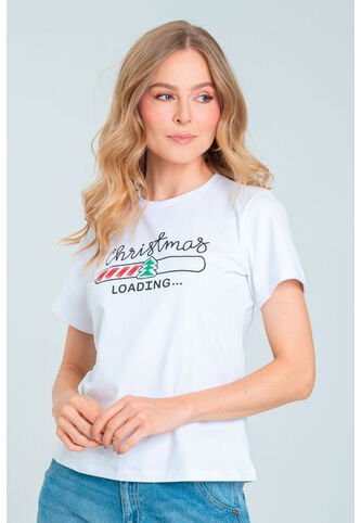 Camiseta Christmas Loading Blanco Ragged Pf21120127 Ragged