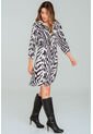 Vestido Animal Print Negro Ragged Pf11511417 de Ragged