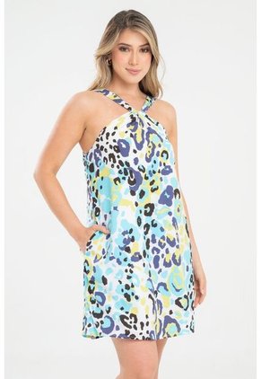 Vestido Corto Wynhee Azul Ragged Pf31511470