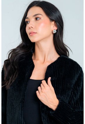 Chaqueta Pelo Negro Ragged Pf12130143