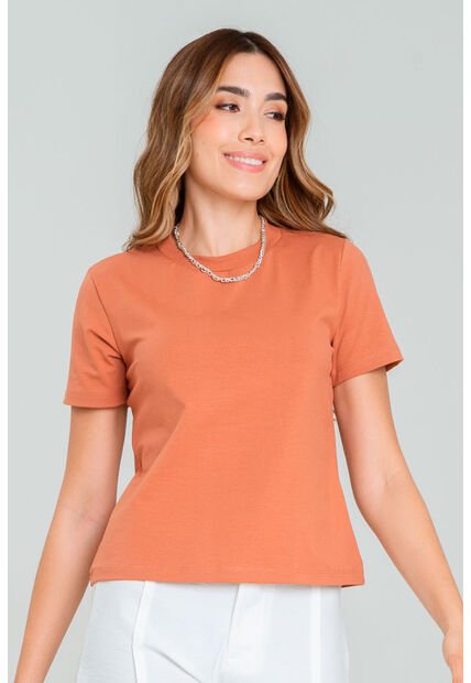 Camiseta Basica Manga Corta Rosa Ragged Pf21120105