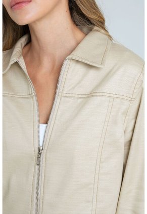 Chaqueta Pespuntes Beige Ragged Pf21130021