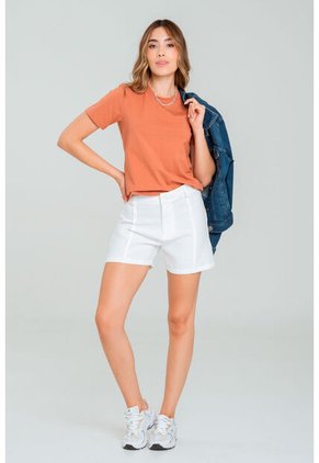 Camiseta Basica Manga Corta Rosa Ragged Pf21120105