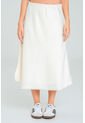 Falda Midi Satin Blanco Ragged Pf12320183 de Ragged