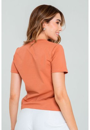 Camiseta Basica Manga Corta Rosa Ragged Pf21120105