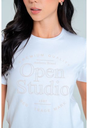 Camiseta Open Blanco Ragged Pf21120113