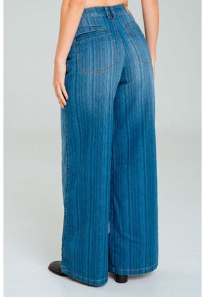 Jeans Ribetes Lyon Azul Ragged Pf21350071