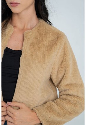 Chaqueta Pelo Beige Ragged Pf12130143