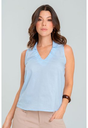 Blusa Jaz Azul Ragged Pf11113029