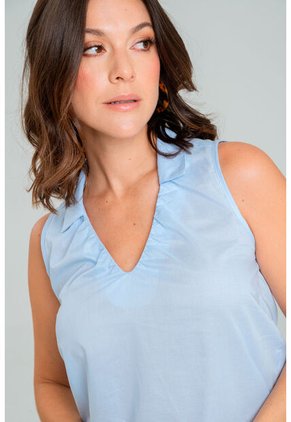 Blusa Jaz Azul Ragged Pf11113029