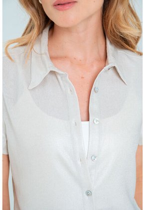 Camisa Chadh Beige Ragged Pf11113062