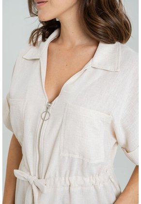 Camisa Safari Beige Ragged Pf11113026