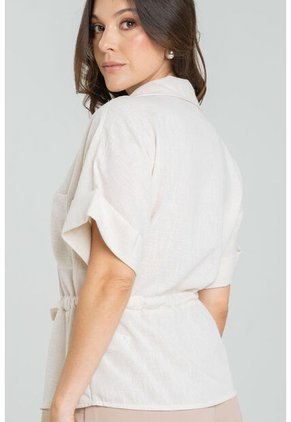 Camisa Safari Beige Ragged Pf11113026