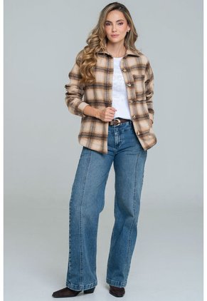 Camisa Leñadora Beige Ragged Pf11113061