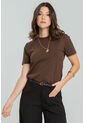 Camiseta Basica Manga Corta Café Ragged Pf21120105 de Ragged