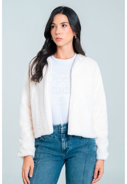 Chaqueta Pelo Blanco Ragged Pf12130143