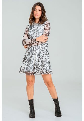 Vestido Mesh Laura Negro Ragged Pf11511430 Ragged