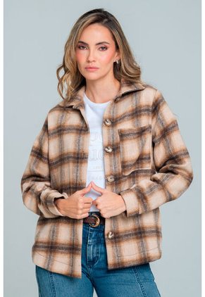 Camisa Leñadora Beige Ragged Pf11113061