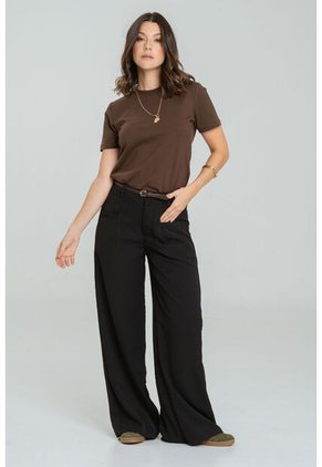 Camiseta Basica Manga Corta Café Ragged Pf21120105