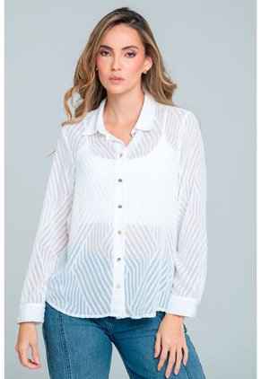 Camisa Rhuvuma Blanco Ragged Pf12110848