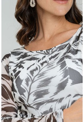 Top Mesh Manga Larga Negro Ragged Pf11121168