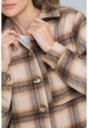 Camisa Leñadora Beige Ragged Pf11113061