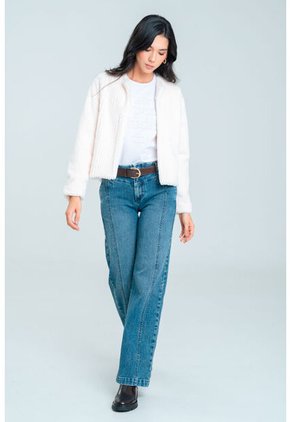 Chaqueta Pelo Blanco Ragged Pf12130143