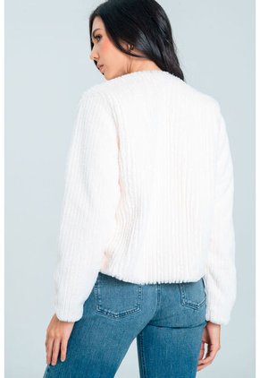 Chaqueta Pelo Blanco Ragged Pf12130143