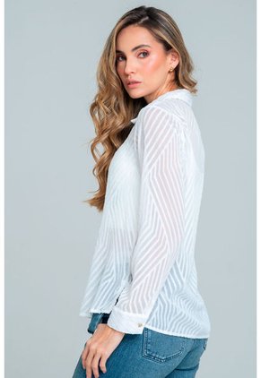 Camisa Rhuvuma Blanco Ragged Pf12110848