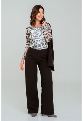 Top Mesh Manga Larga Negro Ragged Pf11121168