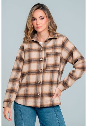 Camisa Leñadora Beige Ragged Pf11113061