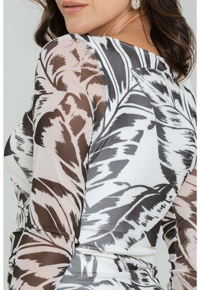 Top Mesh Manga Larga Negro Ragged Pf11121168